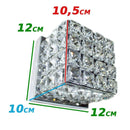 Arandela Cristal Legítimo K9 Cubo Aço Inox AR-4559 St4559