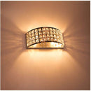 Arandela Cristal Legítimo Meia Lua Grande Aço Inox AR-4568 St4568