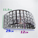 Arandela Cristal Legítimo Meia Lua Grande Aço Inox AR-4568 St4568