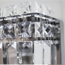 Arandela Retangular Cristal Legítimo K9 Aço Inox AR-4572 St4572