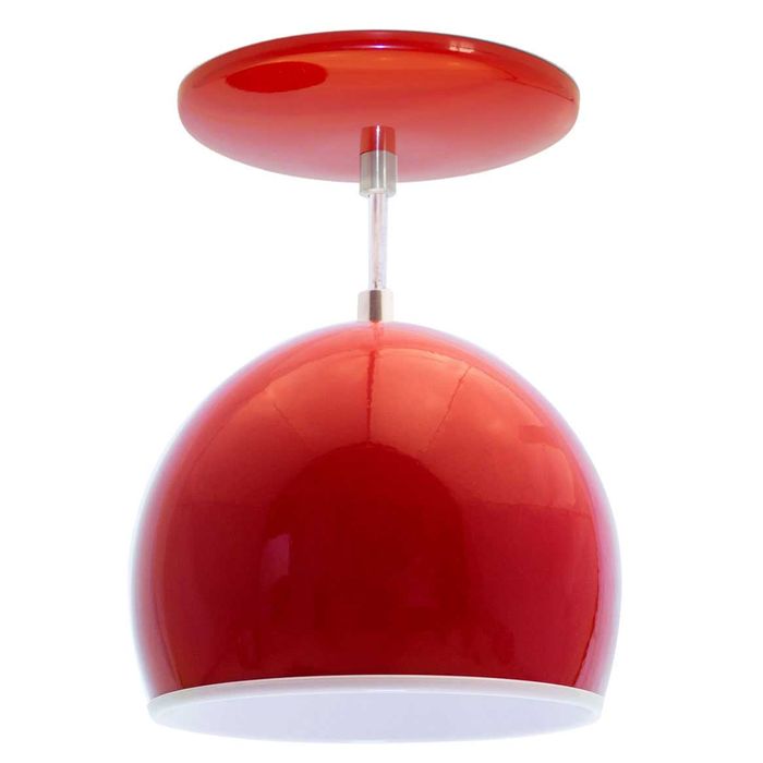 Pendente Bola Alumínio 1xG9 ST3028 - Vermelho com interior Branco