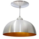 Pendente Meia Lua 30cm ST4007 - Escovado com interior Cobre-Starlumen-Starlumen