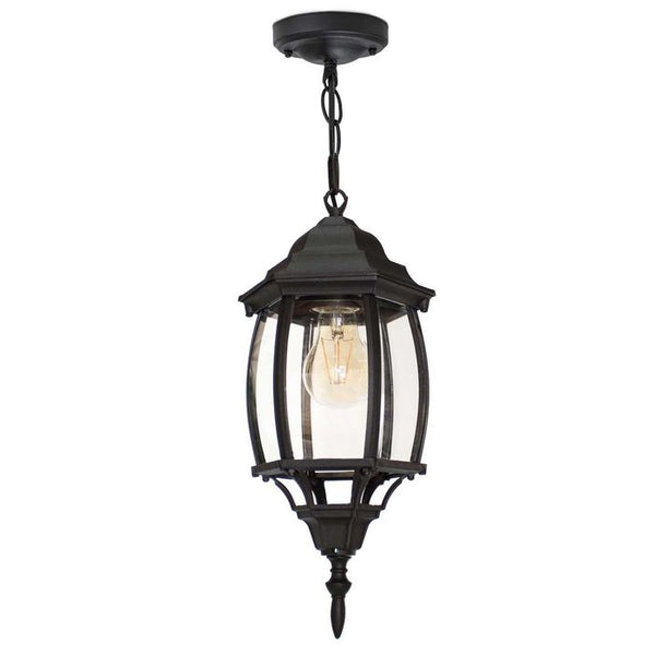 Pendente Colonial Preto vintage retro para lâmpada E-27 SBK - AC205T ST205T