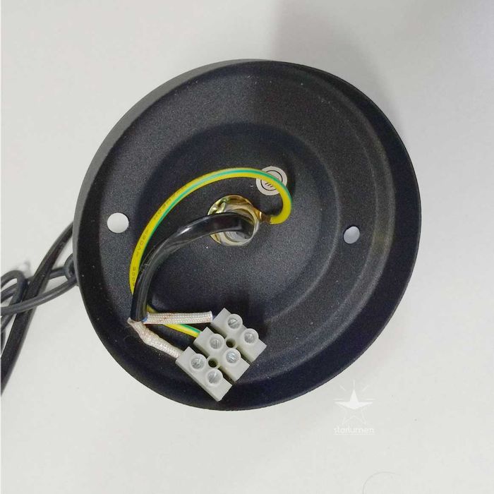 Pendente Colonial Alumínio Preto Vintage E27 Retro AC211T-P St211tp