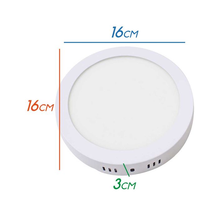 Painel Plafon Led 12w Luminária Sobrepor Redondo St535