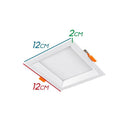 Painel LED Embutir Recuado 12w Low Frame 12cm Bella DLD012Q DLD012N St2172-Bella Iluminação-Starlumen