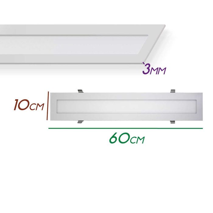 Painel Luminaria Led 18w Embutir 10x60cm ST1227-Opus-Starlumen