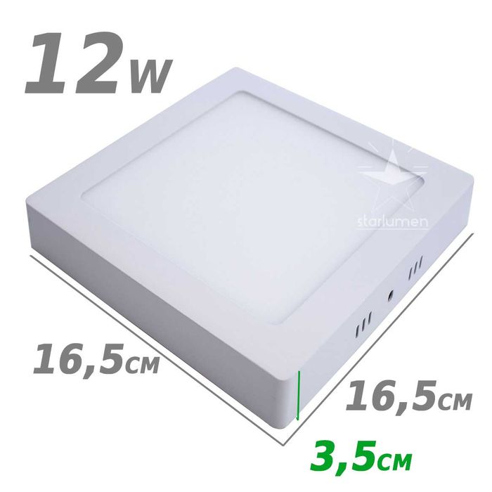Painel Plafon LED 12W Luminária Sobrepor 3000k/ 6000k ST461-Starlumen-