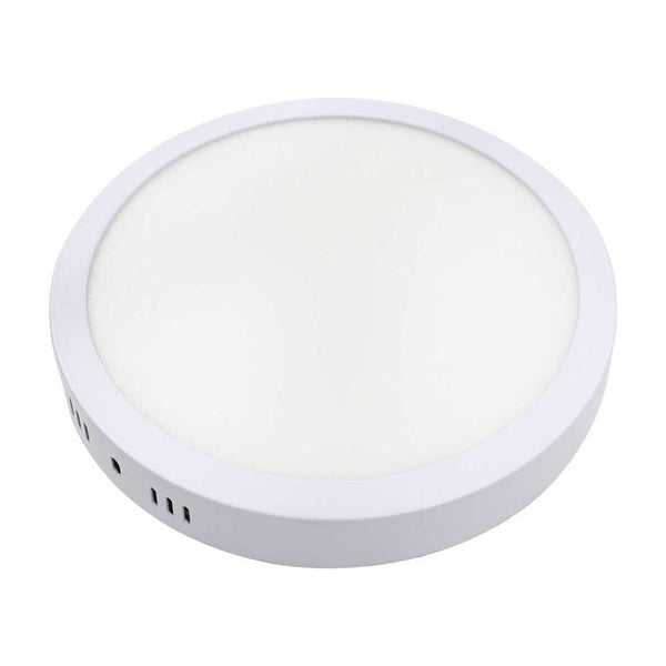 Painel Plafon LED 18W Luminária Sobrepor Redondo ST543-Starlumen-Branco Frio - 6500K-Bivolt-