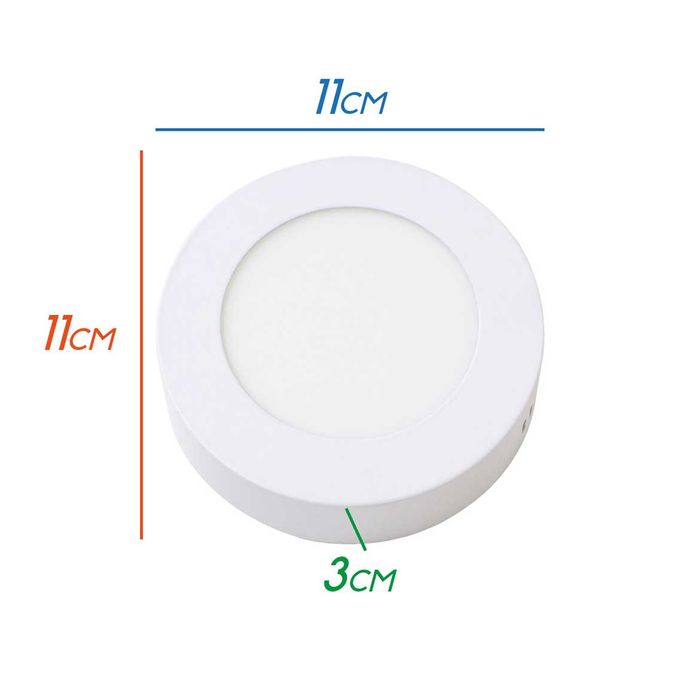 Painel Plafon LED 6W Luminária Sobrepor Redondo ST534-Starlumen-