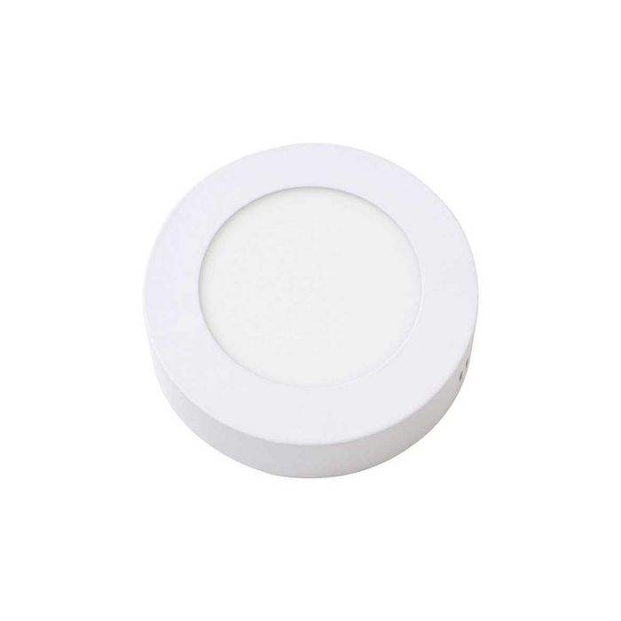 Painel Plafon LED 6W Luminária Sobrepor Redondo ST534-Starlumen-Branco Frio - 6000K-Bivolt-