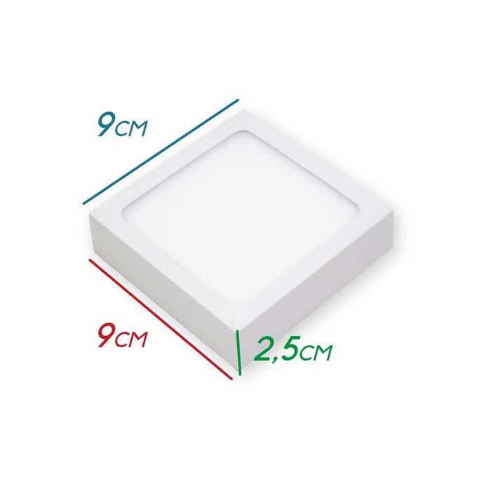 Painel Plafon LED 8W Luminária Sobrepor 9x9cm ST1044-Starlumen-