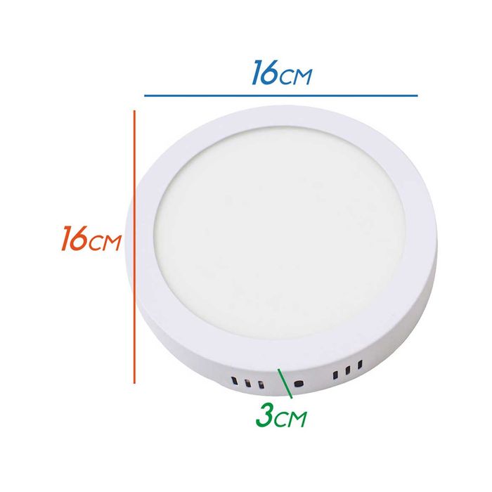 Painel Plafon Led 12w Luminária Sobrepor Redondo St535-Starlumen-