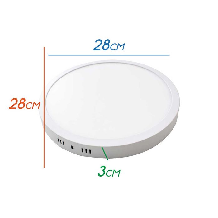 Painel Plafon Led 25w Luminária Sobrepor Redondo St546-Starlumen-