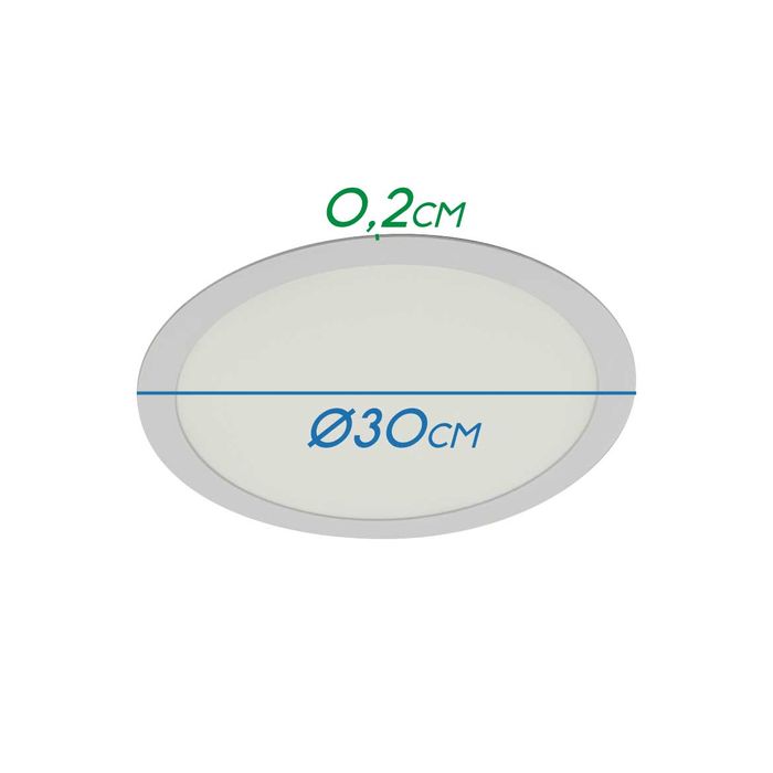 Painel Plafon Redondo 30cm LED 24W Embutir ST2468-Starlumen-