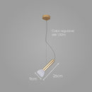 Pendente Aiko LT013-WH Ouro Fosco + Branco para G9 Starlux ST2575-Starlux-Starlumen