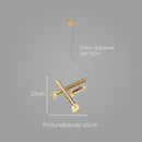 Pendente Aiko Ouro Fosco com Âmbar para 3x G9 LT014-AB Starlux ST2578-Starlux-Starlumen