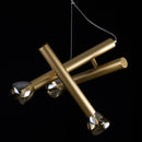 Pendente Aiko Ouro Fosco com Âmbar para 3x G9 LT014-AB Starlux ST2578-Starlux-Starlumen