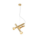 Pendente Aiko Ouro Fosco com Âmbar para 3x G9 LT014-AB Starlux ST2578-Starlux-Starlumen