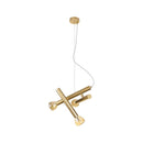 Pendente Aiko Ouro Fosco com Âmbar para 3x G9 LT014-AB Starlux ST2578-Starlux-Starlumen