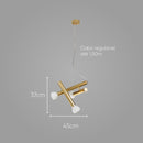 Pendente Aiko Ouro Fosco e Branco para 3x G9 LT014-WH Starlux ST2578-Starlux-Starlumen