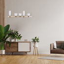 Pendente Akemi Ouro Fosco Cúpulas de Vidro para 5x LED G9 VL016-MG Starlux ST2535-Starlux-Starlumen