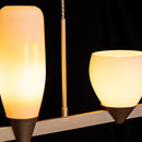 Pendente Akemi Ouro Fosco Cúpulas de Vidro para 5x LED G9 VL016-MG Starlux ST2535-Starlux-Starlumen