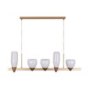 Pendente Akemi Ouro Fosco Cúpulas de Vidro para 5x LED G9 VL016-MG Starlux ST2535-Starlux-Starlumen