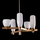 Pendente Akemi Ouro Fosco VL001-MG 5 Cúpulas Vidro para G9 Starlux ST2551-Starlux-Starlumen