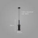 Pendente Alice Preto Fosco e Smoky ZR031 Cúpula Vidro para G9 Starlux St1795-Starlux-Starlumen