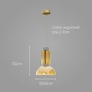 Pendente Amana Ouro Fosco e Ambar Zr110 40x53cm LED 9W 3000k Starlux ST2587-Starlux-Starlumen