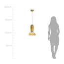 Pendente Amana Ouro Fosco e Ambar Zr110 40x53cm LED 9W 3000k Starlux ST2587-Starlux-Starlumen