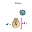 Pendente Amora Globo de Vidro com Gotas ZR165-48WA Starlux ST2517-Starlux-Starlumen