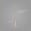 Pendente Anakin Ouro Fosco e Ambar LED 3W Branco Quente ZR151 Starlux ST2641-Starlux-Starlumen