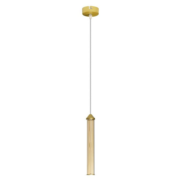 Pendente Anakin Ouro Fosco e Ambar LED 3W Branco Quente ZR151 Starlux ST2641
