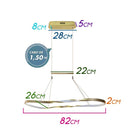 Pendente Anel Theo Ouro Cristal Led Integrado 45w MG5758-3A St1767-Starlux-Starlumen