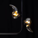 Pendente Angel Preto Fosco e Smoky LT009-SKY Preto Smoky para 4x G9 Starlux ST2611-Starlux-Starlumen