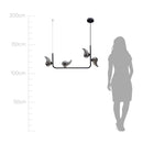 Pendente Angel Preto Fosco e Smoky LT009-SKY Preto Smoky para 4x G9 Starlux ST2611-Starlux-Starlumen