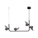 Pendente Angel Preto Fosco e Smoky LT009-SKY Preto Smoky para 4x G9 Starlux ST2611-Starlux-Starlumen