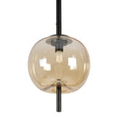 Pendente Apple Preto Fosco e Ambar Vidro 16x22cm para G9 Starlux PS-31098-BA ST1710-Starlux-Starlumen