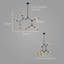 Pendente Apple Preto Fosco e Ambar para 6x G9 Globo Vidro Starlux PL-31098-BA ST1784-Starlux-Starlumen