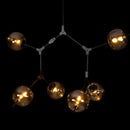 Pendente Apple Preto Fosco e Ambar para 6x G9 Globo Vidro Starlux PL-31098-BA ST1784-Starlux-Starlumen