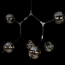 Pendente Apple Preto Fosco e Ambar para 6x G9 Globo Vidro Starlux PL-31098-BA ST1784-Starlux-Starlumen