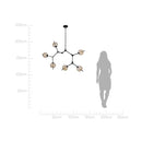 Pendente Apple Preto Fosco e Ambar para 6x G9 Globo Vidro Starlux PL-31098-BA ST1784-Starlux-Starlumen