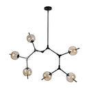 Pendente Apple Preto Fosco e Ambar para 6x G9 Globo Vidro Starlux PL-31098-BA ST1784-Starlux-Starlumen