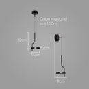 Pendente Arandela Emma LT012-BK Preto Fosco e Transparente LED 4W 2700k Starlux ST2573-Starlux-Starlumen