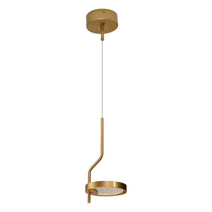 Pendente Arandela Emma Ouro Fosco e Transparente LT012-MG LED 4W 2700K Starlux ST2573