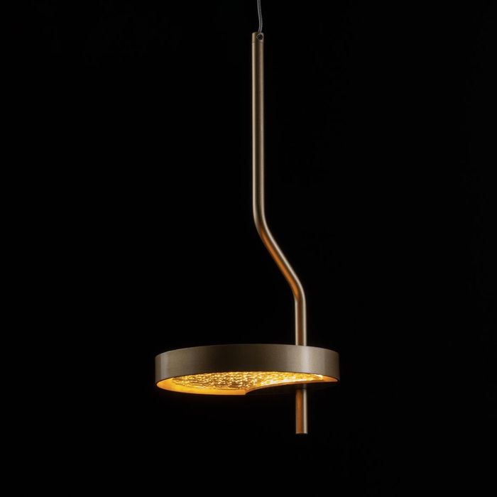 Pendente Arandela Emma Ouro Fosco e Transparente LT012-MG LED 4W 2700K Starlux ST2573