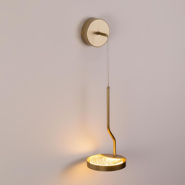 Pendente Arandela Emma Ouro Fosco e Transparente LT012-MG LED 4W 2700K Starlux ST2573