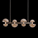 Pendente Artemis Ouro Fosco e Ambar Vidro VL002-AB 93cm para 8 G9 Starlux ST2541-Starlux-Starlumen